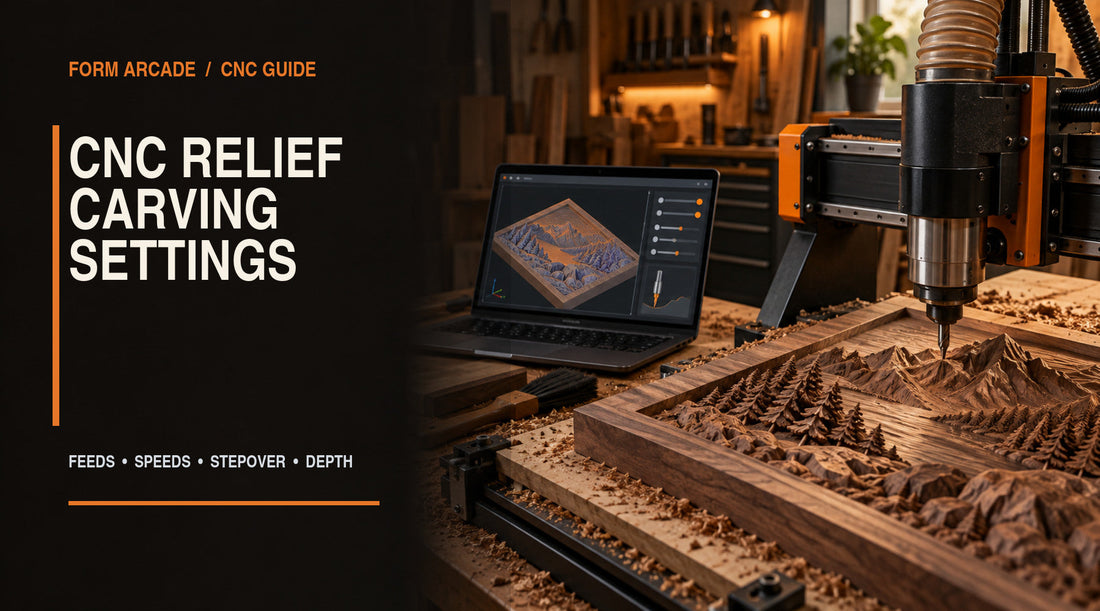CNC Relief Carving Settings: Feeds, Speeds, Stepover and Depth per Pass