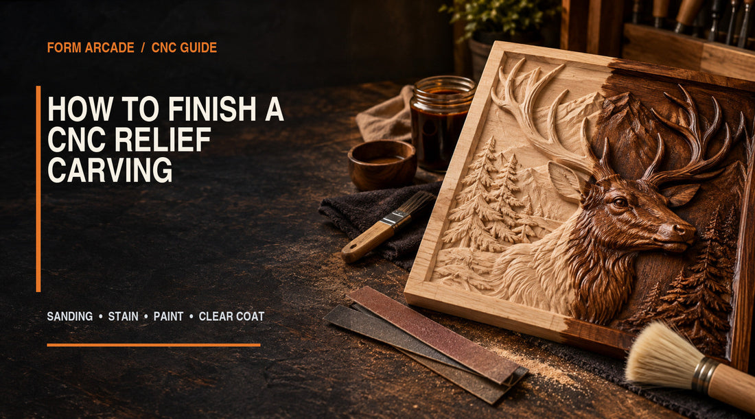 How to Finish a CNC Relief Carving: Sanding, Cleanup, Stain and Paint