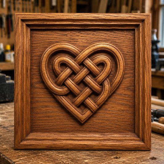 Celtic Heart Knot Relief STL File | Decorative CNC Wall Art