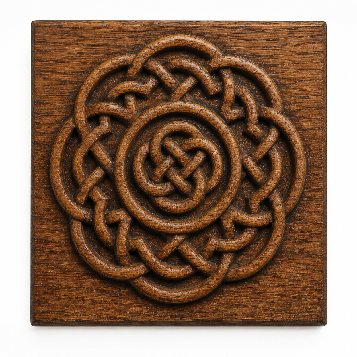 The Celtic Knot Pattern Panel Relief STL File by Form Arcade features an intricate, symmetrical Celtic knot design—ideal for CNC projects or wall art. Its interwoven loops form a circular motif, making it perfect for woodworking and carving enthusiasts.