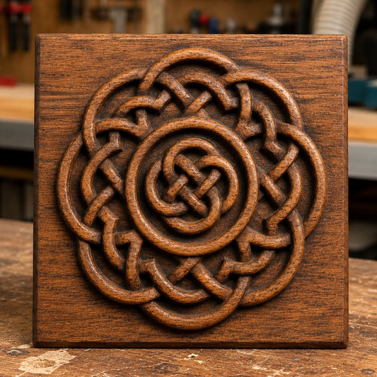 Celtic Knot Pattern Panel Relief STL File | Celtic CNC Wall Art