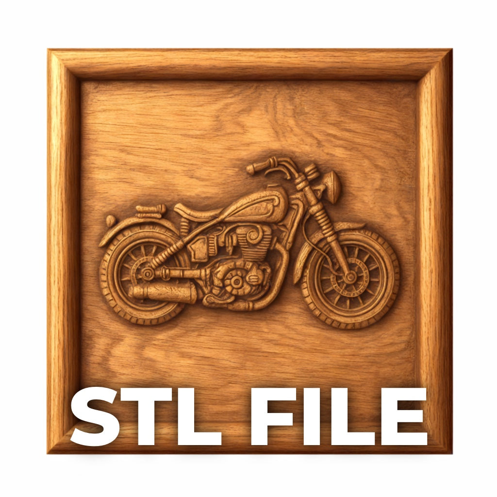 The Form Arcade Custom Motorcycle Relief STL File is perfect for CNC wall art, featuring a detailed motorcycle design in relief—ideal for creating custom 3D prints or engraved plaques.