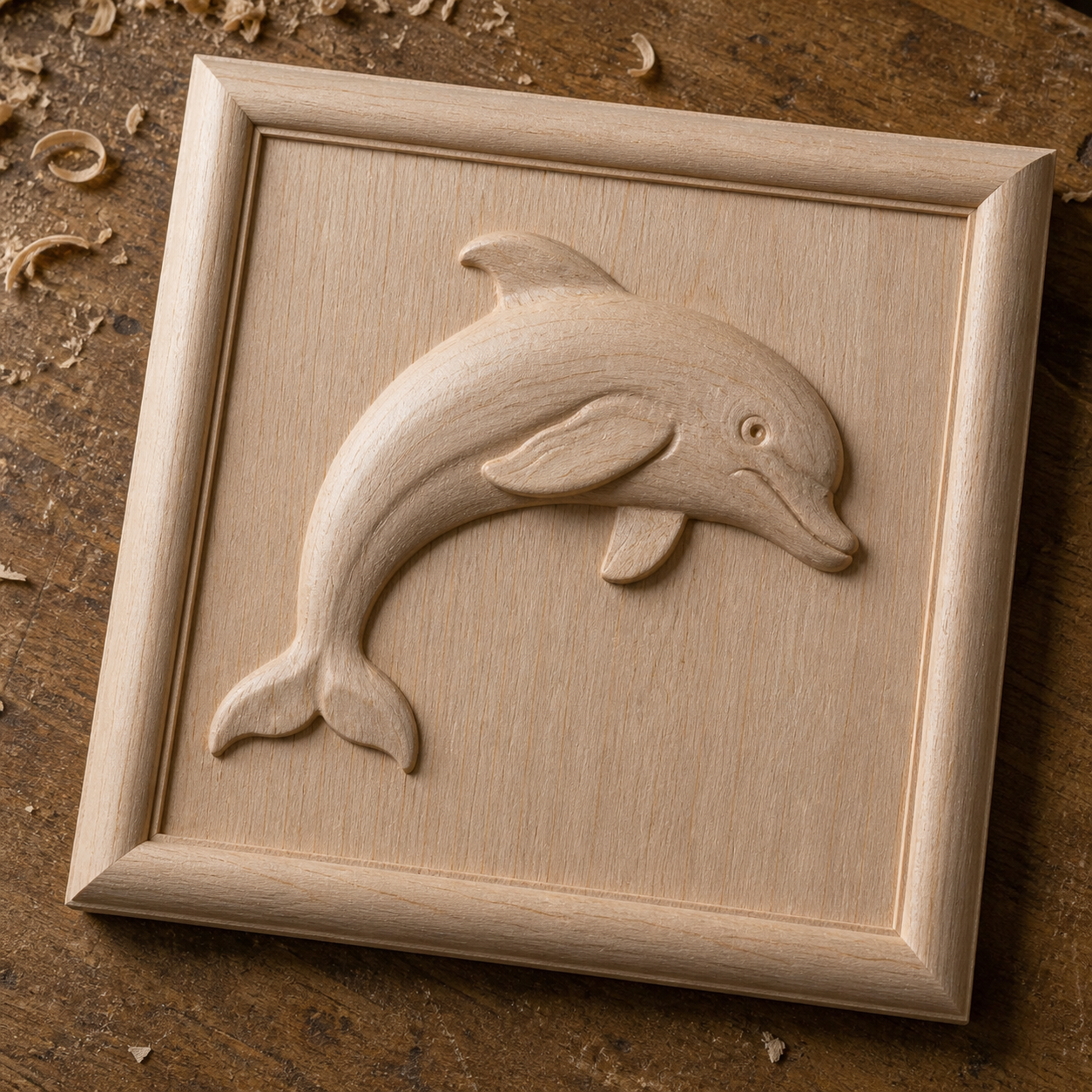 The Dolphin Relief STL File by Form Arcade is ideal for CNC wall art projects. This digital design features a carved dolphin relief, perfect for adding a unique touch to your woodworking or carving creations.