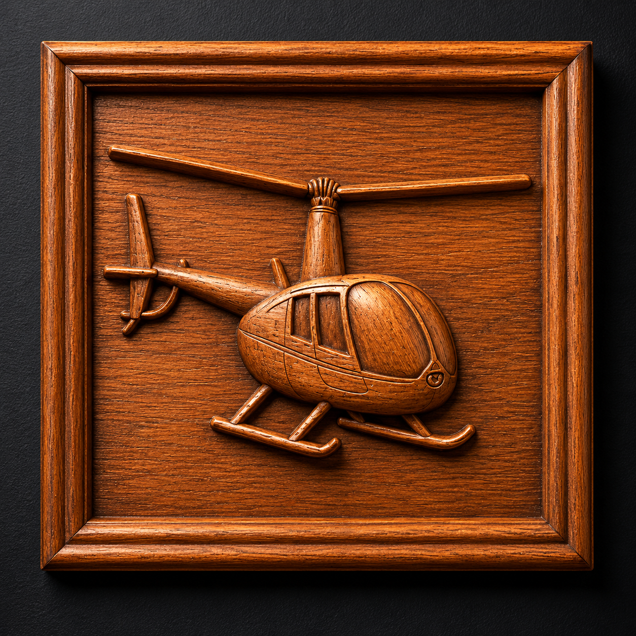 The Form Arcade Helicopter Relief STL File lets you create detailed helicopter aircraft CNC wall art, perfect for custom wood plaques and framed displays.