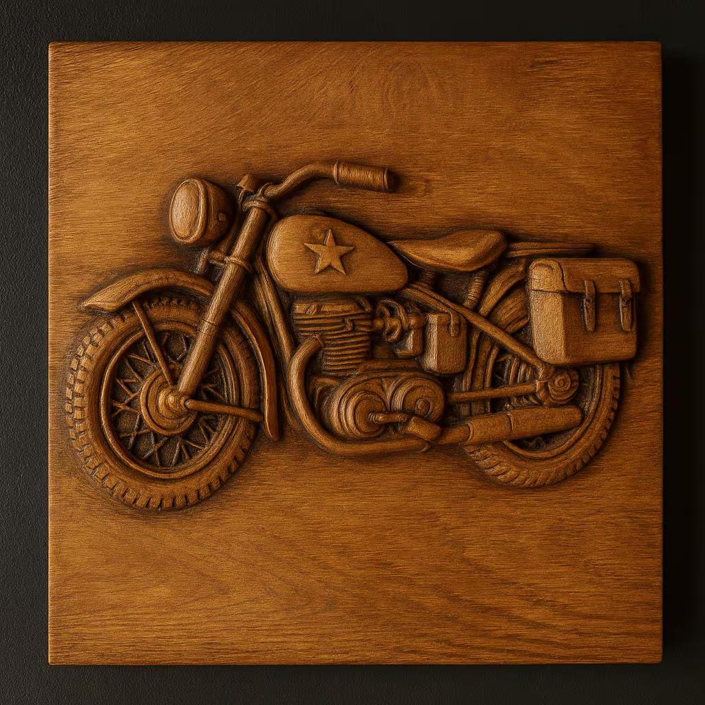 The Form Arcade Motorcycle Collection 10-Pack STL Bundle offers detailed classic motorcycle CNC wall art designs—ideal for enthusiasts and perfect as woodworking files.