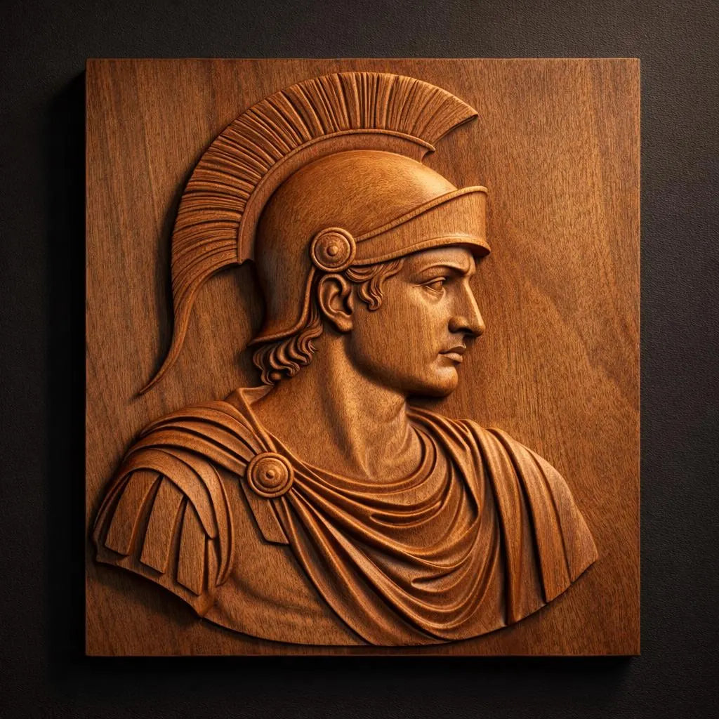 The Roman Warrior Profile Relief STL File by Form Arcade features a detailed Roman soldier in profile—ideal as CNC wall art or for 3D printing. Perfect for history enthusiasts and makers alike.