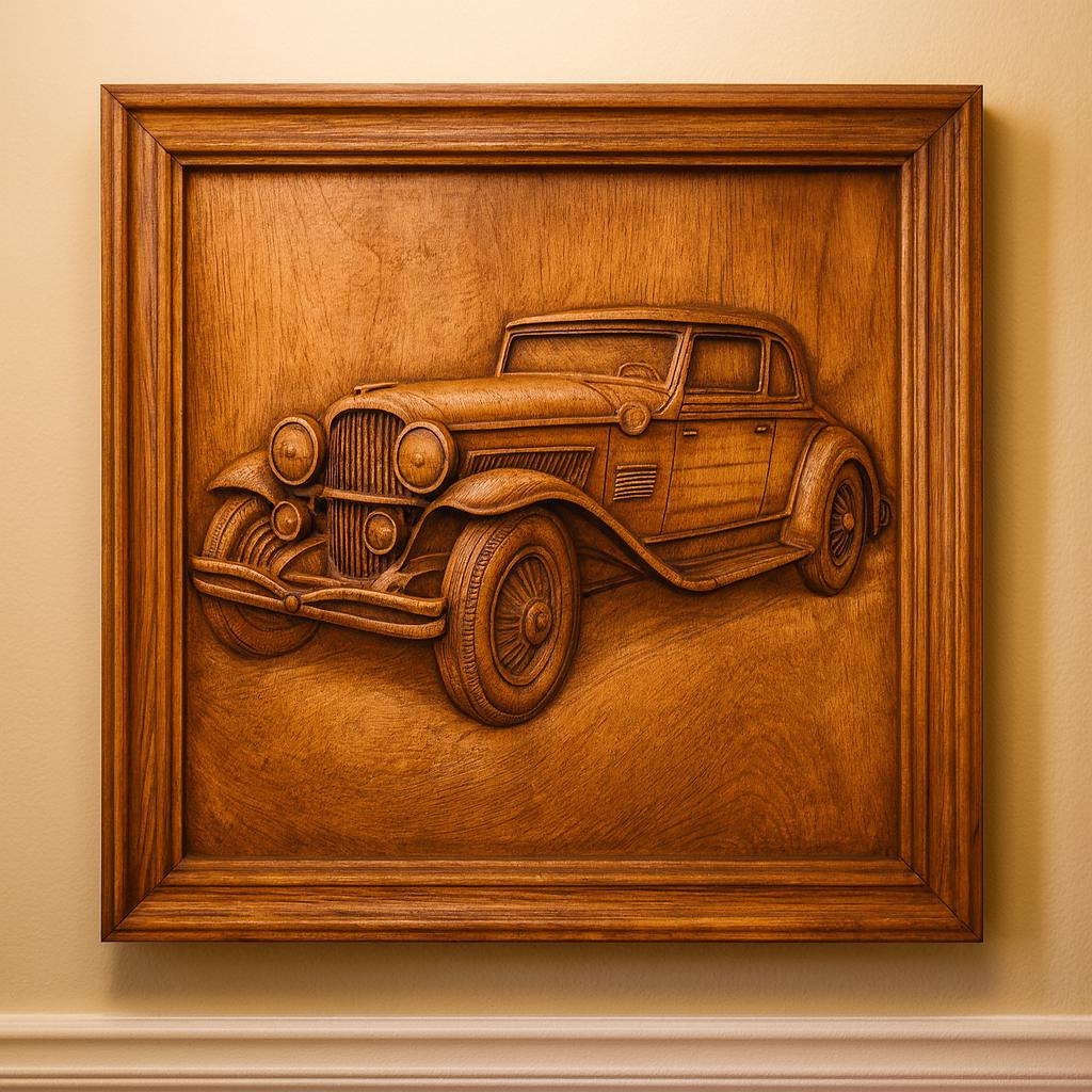 The Vintage Car Relief STL File by Form Arcade lets you create classic car CNC wall art. Perfect for showcasing detailed craftsmanship, this digital file is ideal for producing standout décor with vintage flair.