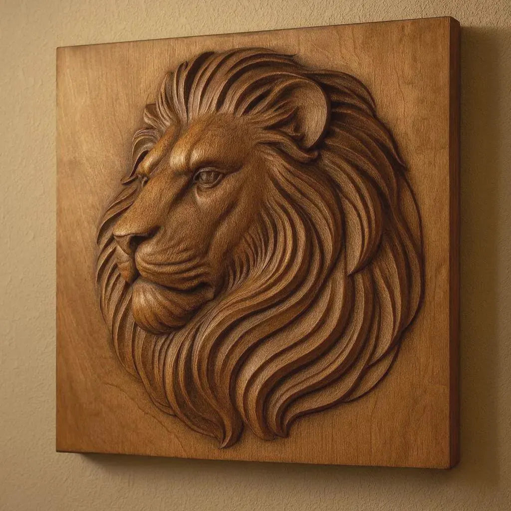 The Wildlife Animal 6-Pack Relief STL Bundle by Form Arcade features intricately designed CNC wall art, perfect for adding stunning decorative detail to any beige wall.