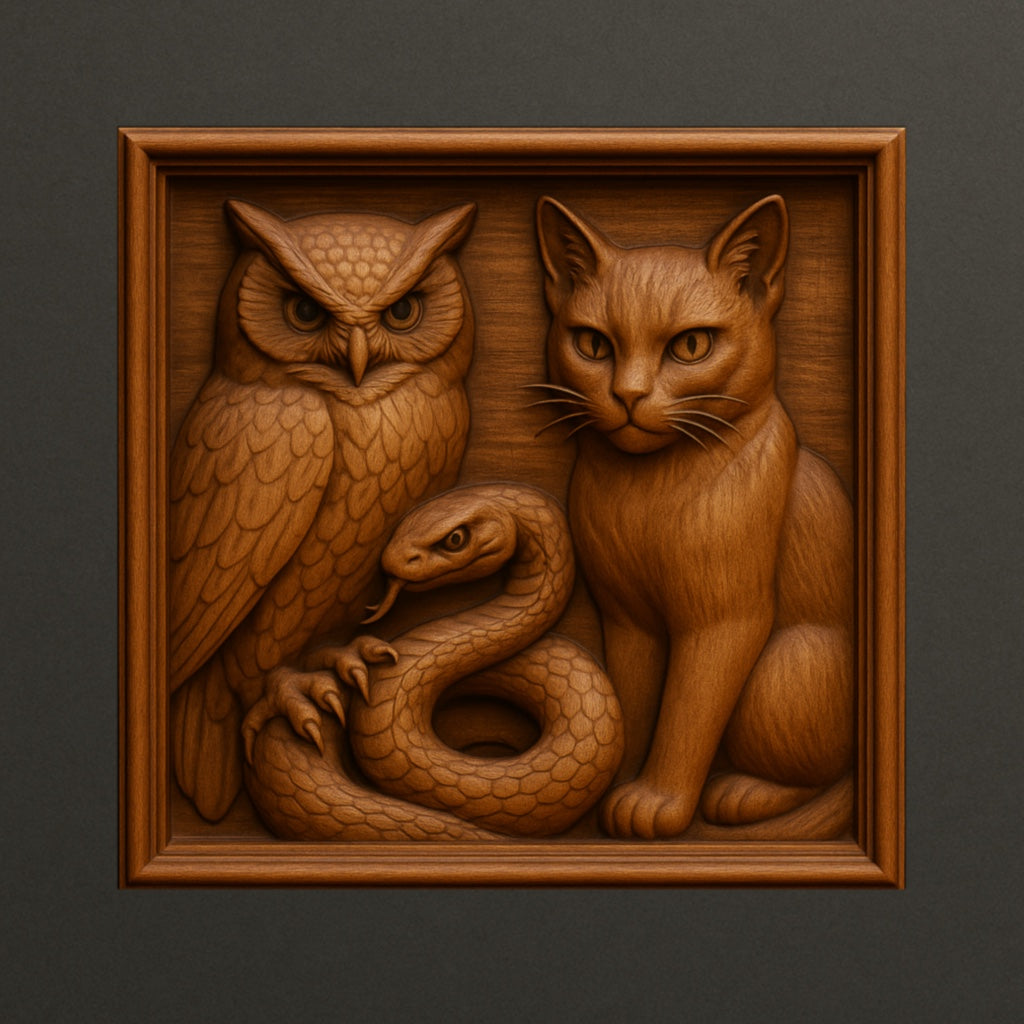 Wildlife CNC Relief Mega Bundle – 40 STL Files | Animal CNC Carving Pack